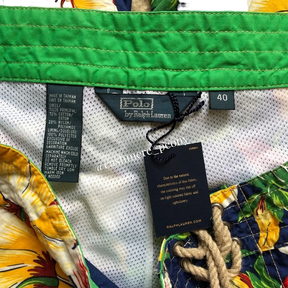 NWT Ralph Lauren Polo Hibiscus Hawaiian Shorts Size 40